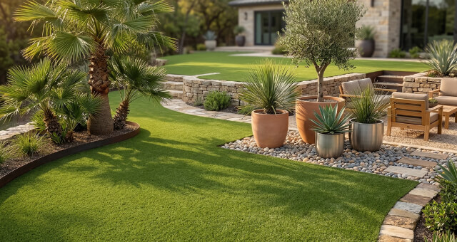 Choisir un gazon synthétique pour un jardin paysager ou décoratif​