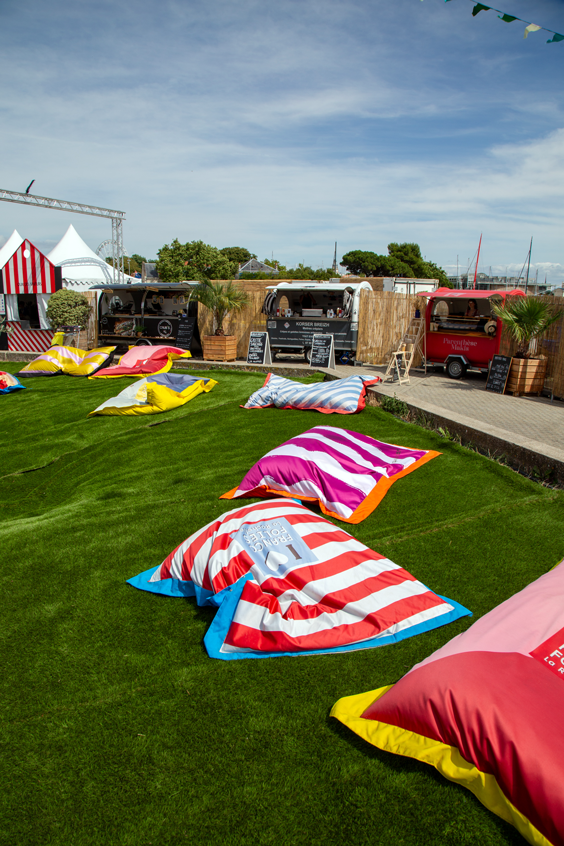 artificial grass on a french festival