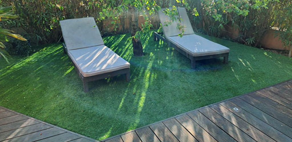 artificial grass on hard surface