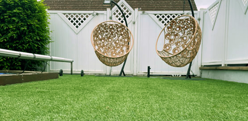 artificial grass laid on hard ground