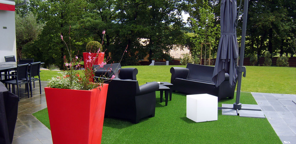 artificial grass on a terrace