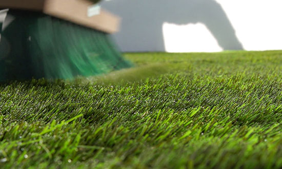 Sweeping artificial grass