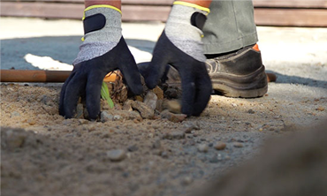 preparing loose soil